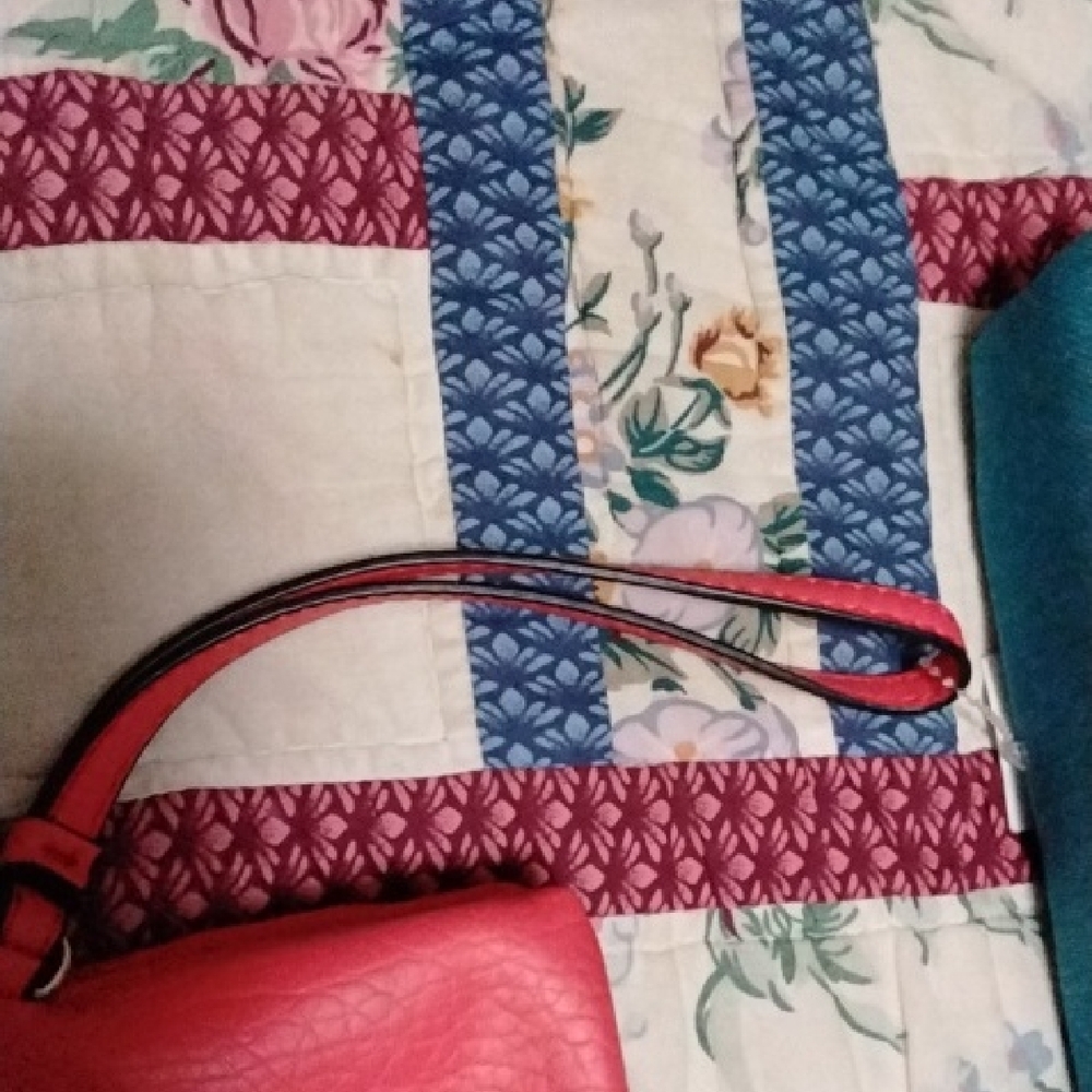 Juicy Couture Coral Double Zip Wristlet with Gold Details - Picture 6 of 6